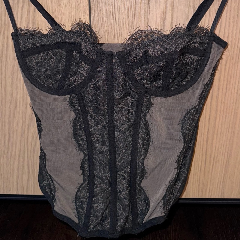 Urban Outfitters Black Lace Corset